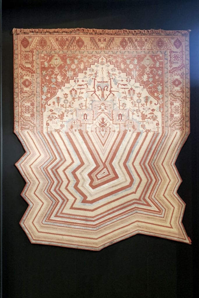 An incredible, deconstructed rug found at Maison