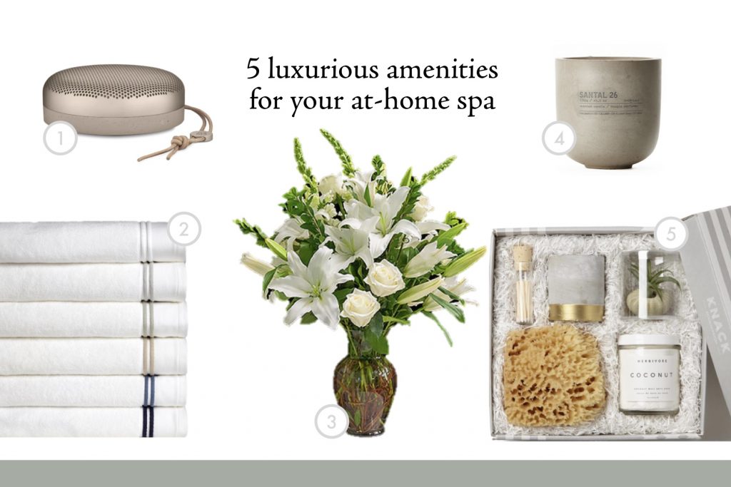 5 Luxurious Items for your at-home spa | Laura U Interior Design