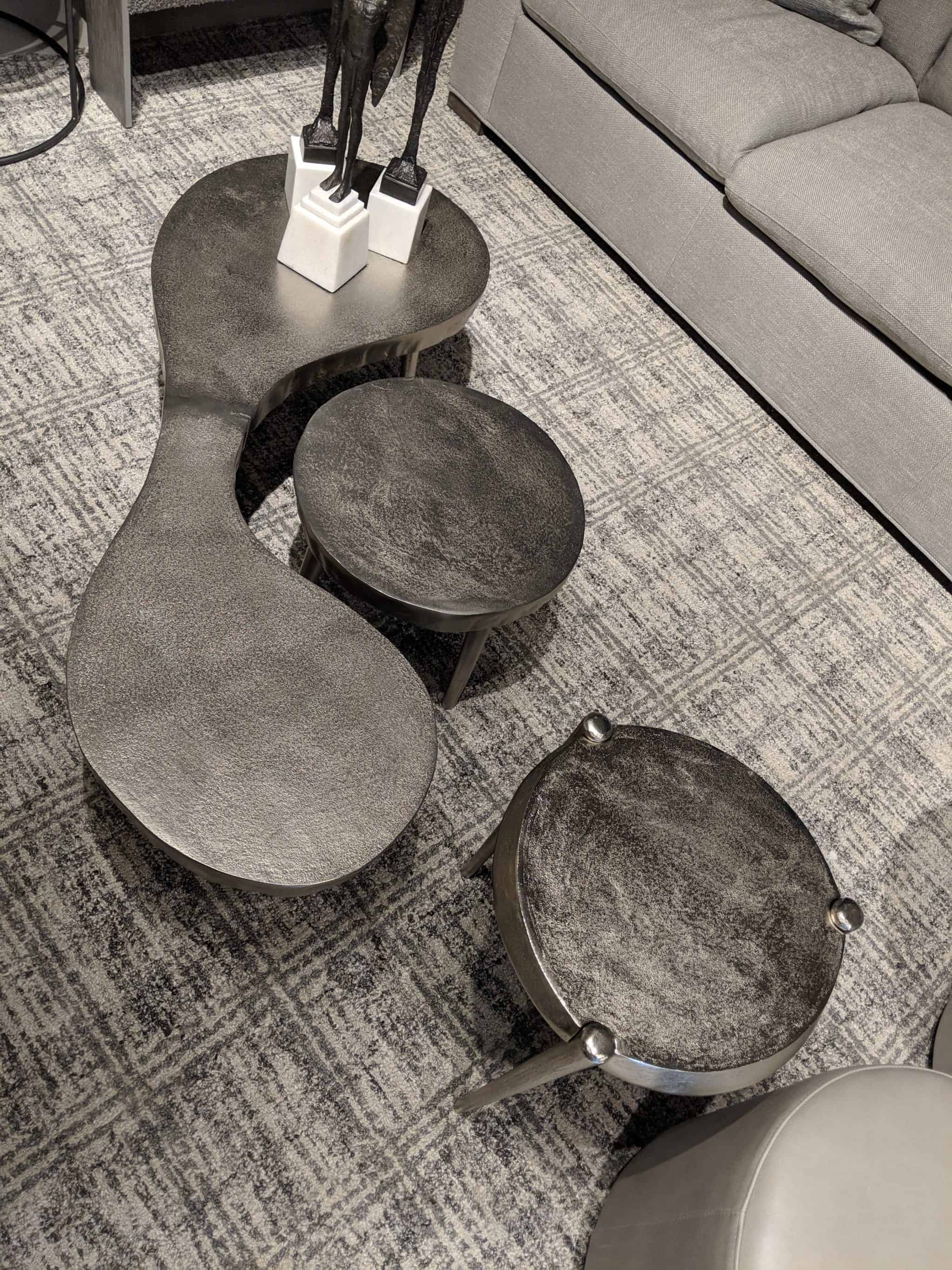 Rounded tables at High Point Market 2019