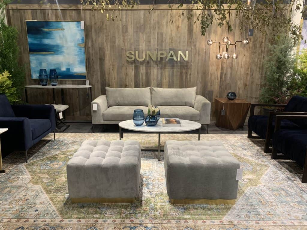 A vignette at the Sunpan showroom in High Point, NC