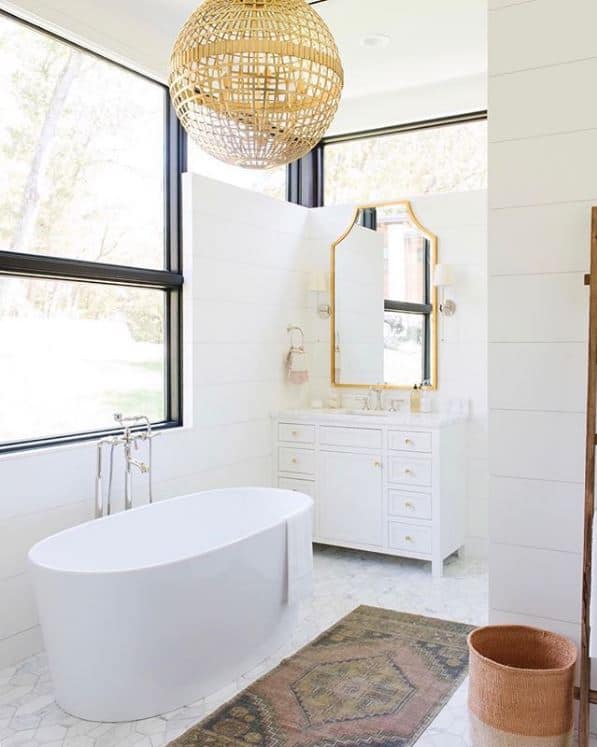 I love Studio McGee's work and this room is no exception - I love this soaker tub!