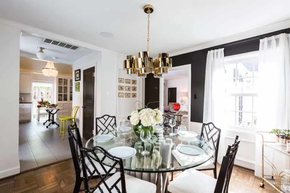 Elegant, glam inspired dining room design by Laura U Interior Design