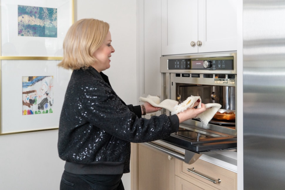 Laura Umansky at home with Monogram Appliances - Advantium Oven