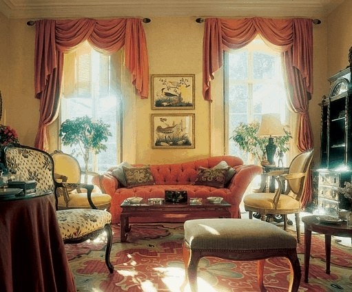 Living room interior design by Sister Parish | Photo Courtesy of Architectural Digest