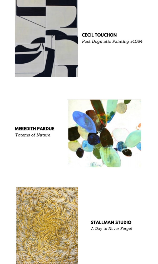 Pieces by Cecil Touchon, Meredith Pardue, and Stallman Studio