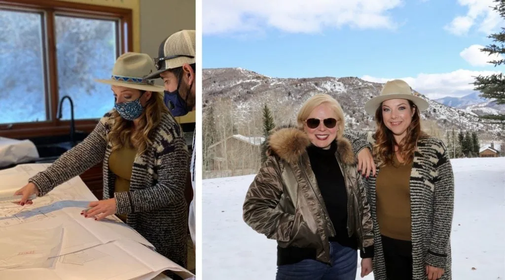 Gina Elkins on site in Aspen, Colorado at the Mountain Lane Show House
