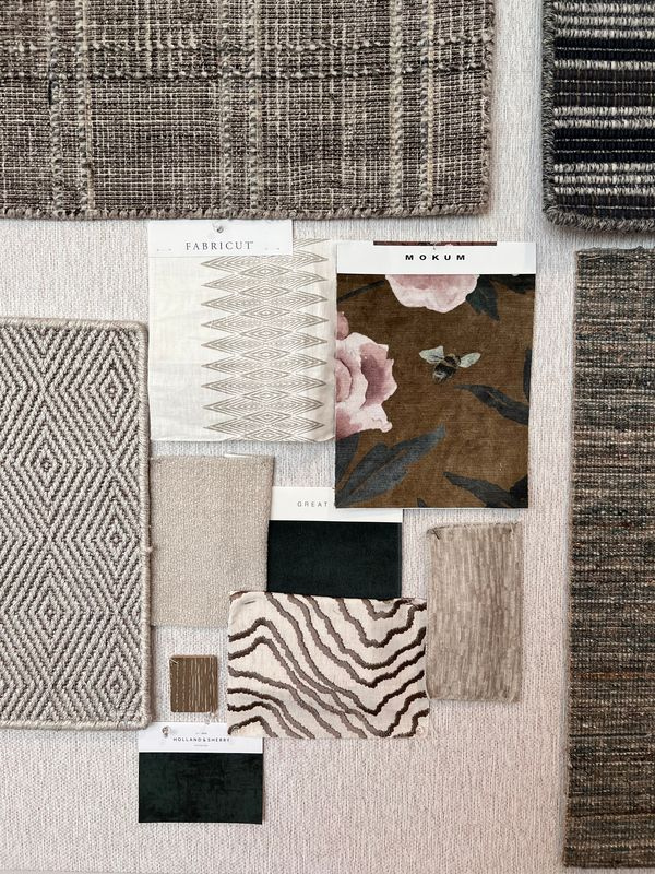 the mood board for Balmore Huntwick Forest