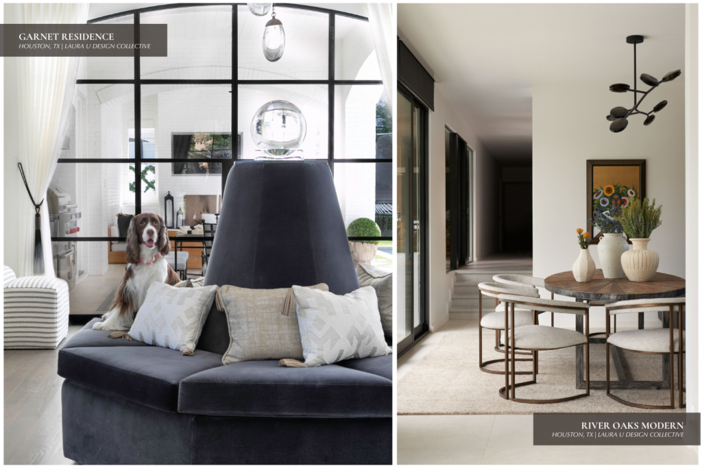 Garnet Residence and River Oaks Modern—two timeless interiors by Laura U Design Collective