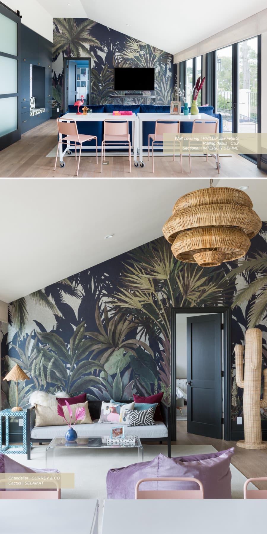 The conservatory at Viscaino with Phillip Jeffries wallcovering