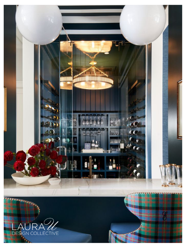 The bar at Highland VIllage Contemporary by Laura U Design Collective