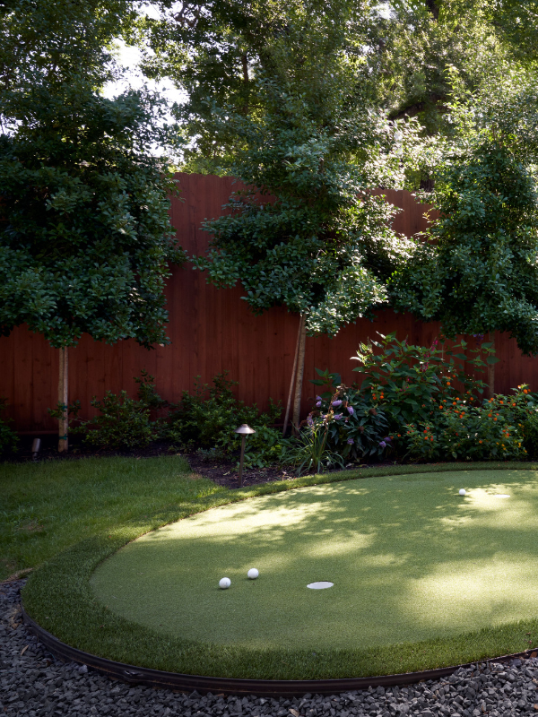 Houston golf course in the backyard of a client's house