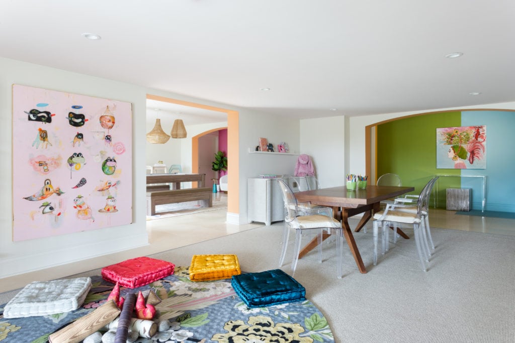 The playroom at Viscaino, a Pebble Beach home designed by Laura U