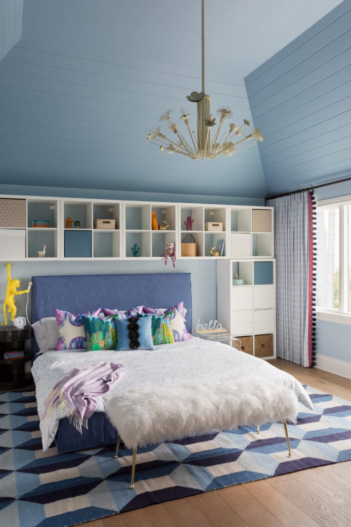 One of the girls rooms at Viscaino, a Pebble Beach home designed by Laura U