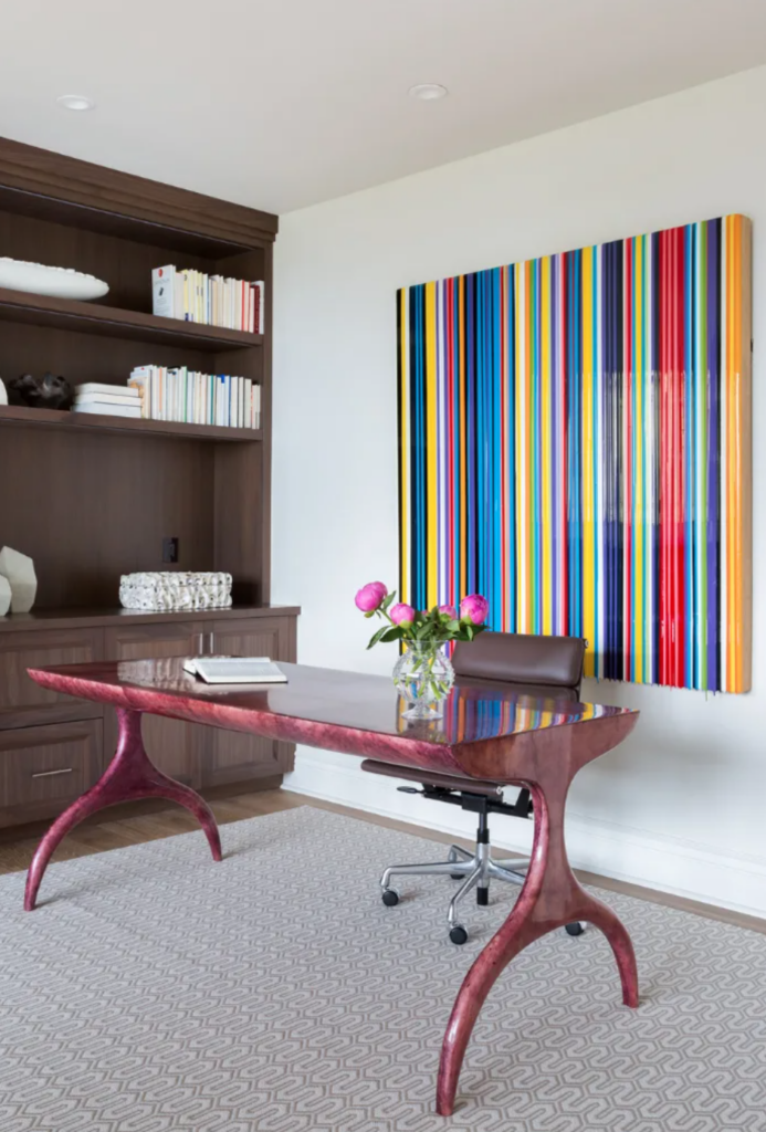 A stylish home office layout at Pebble Beach