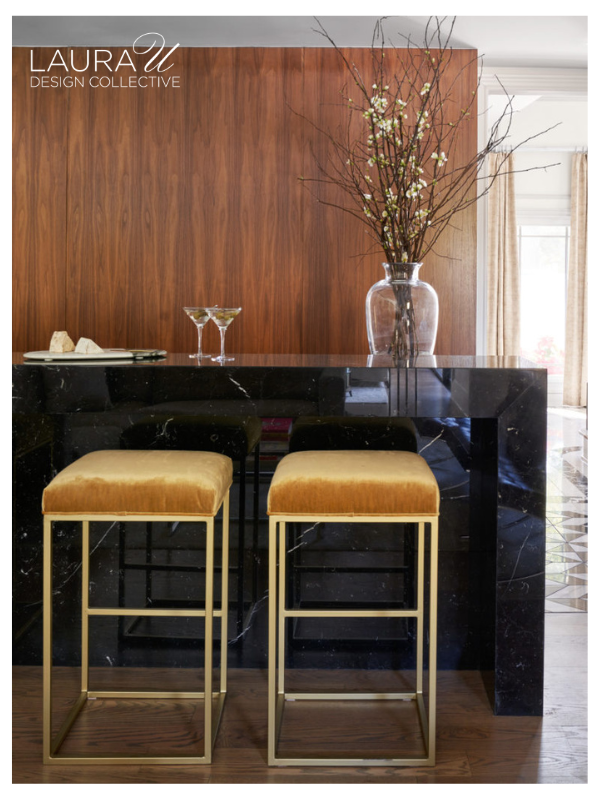 The bar at River Oaks Contemporary by Laura U Design Collective
