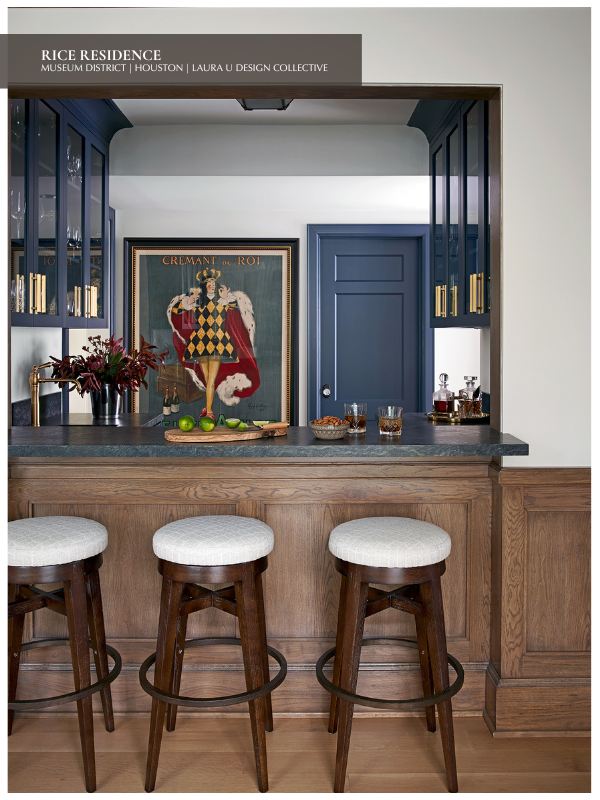 Rice Residence bar and wine cabinet designed by Laura U Design Collective