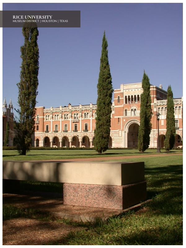 Photos of Rice University that was founded in 1912