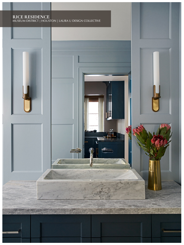 Formal powder bath in the Rice Residence, designed by Laura U.