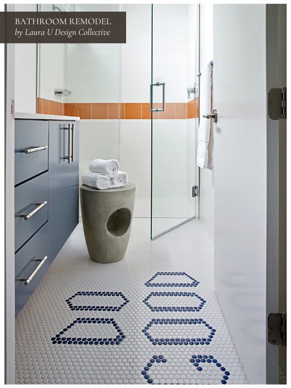 Braeswood Place pool house bathroom remodeling project