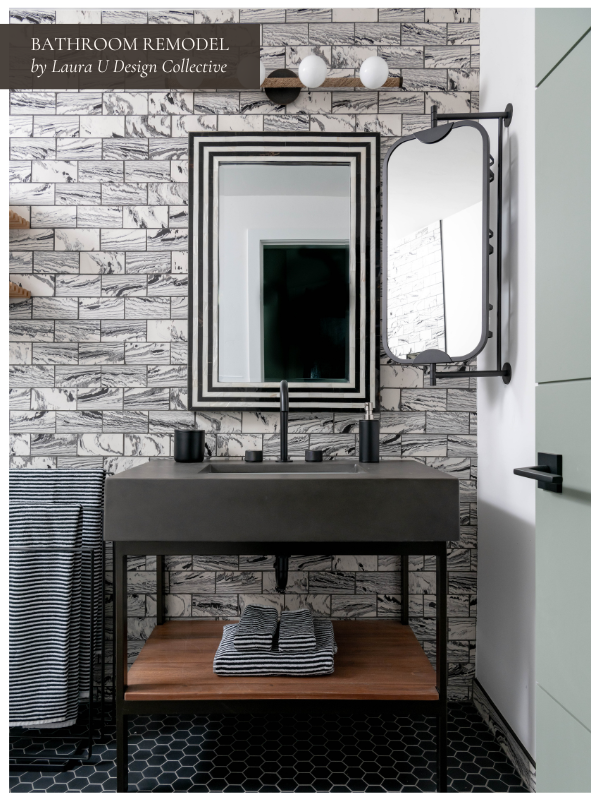 bathroom design in a half bath