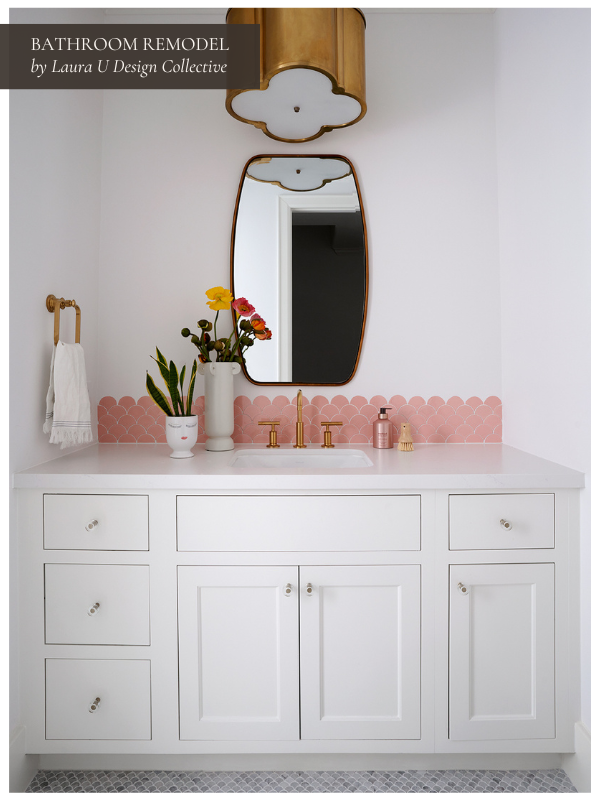a feminine bathroom design