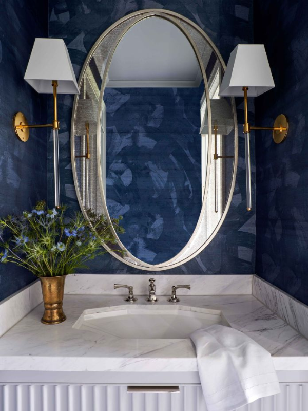 powder room design at Colonial Drive