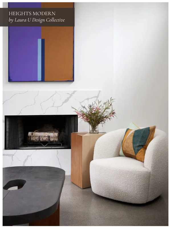 the living room at Heights Modern