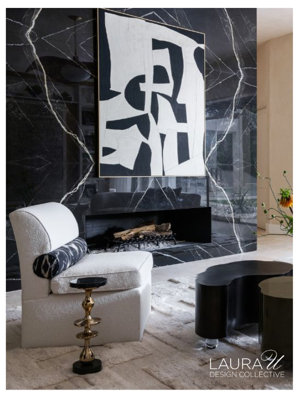 Sandalwood living area by Laura U Design Collective