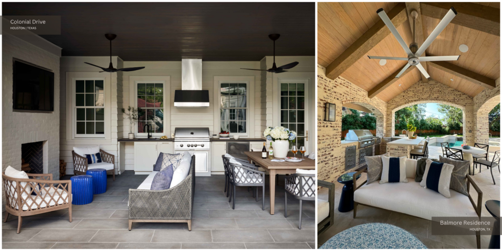 Outdoor kitchens at Colonial Drive and Balmore Residence