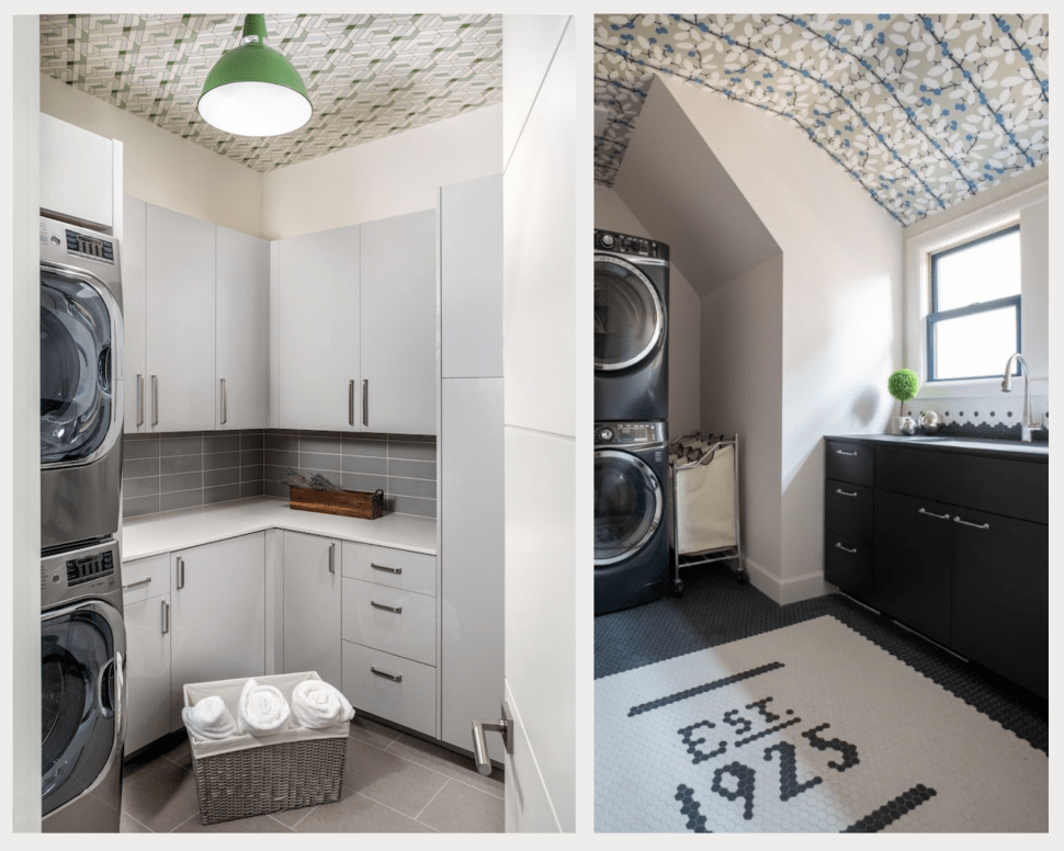 LUDC-designed laundry rooms in the Regentview and Boulevard Show House homes