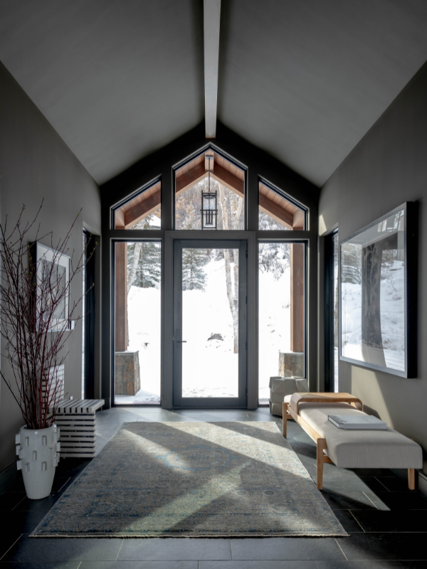 the entryway design at Mountain Lane